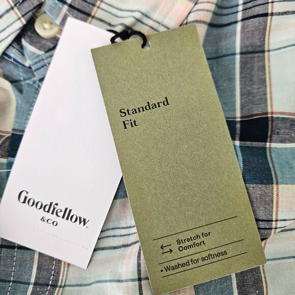 Goodfellow & Co Mens Standard Fit Plaid Short Sleeve Shirt Size XXL Casual - Picture 10 of 11